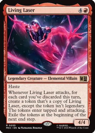 FOIL Living Laser (Surge Foil) (MSC-055) - Commander: Marvel Super Heroes - Magic The Gathering