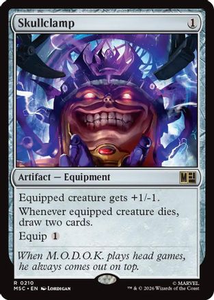 Skullclamp (MSC-210) - Commander: Marvel Super Heroes - Magic The Gathering