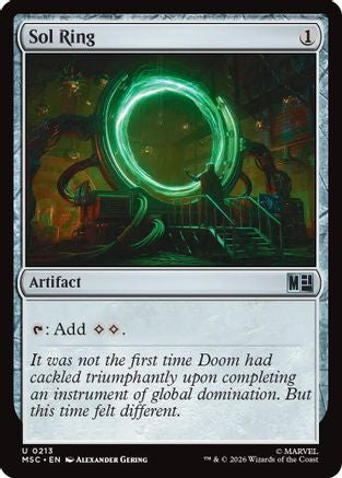 FOIL Sol Ring (0213) (Surge Foil) (MSC-213) - Commander: Marvel Super Heroes - Magic The Gathering