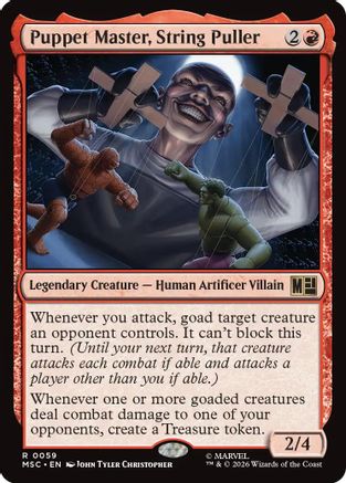 FOIL Puppet Master, String Puller (Surge Foil) (MSC-059) - Commander: Marvel Super Heroes - Magic The Gathering