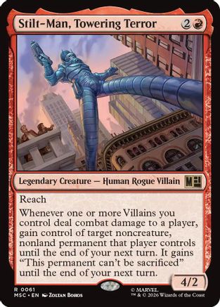 FOIL Stilt-Man, Towering Terror (Surge Foil) (MSC-061) - Commander: Marvel Super Heroes - Magic The Gathering