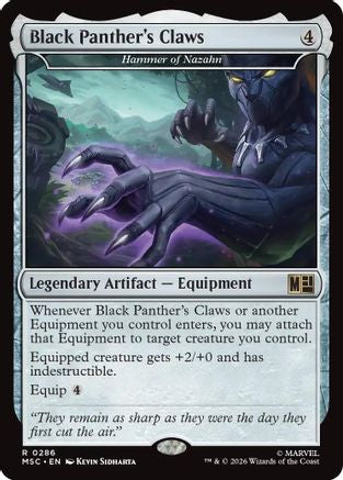 Black Panther's Claws - Hammer of Nazahn (MSC-286) - Commander: Marvel Super Heroes - Magic The Gathering