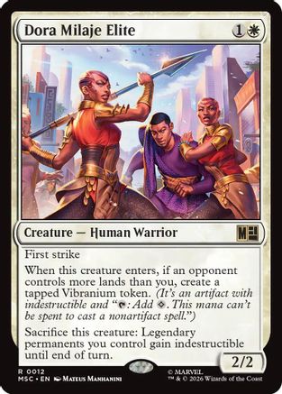 FOIL Dora Milaje Elite (Surge Foil) (MSC-012) - Commander: Marvel Super Heroes - Magic The Gathering