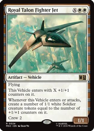 FOIL Royal Talon Fighter Jet (Surge Foil) (MSC-024) - Commander: Marvel Super Heroes - Magic The Gathering
