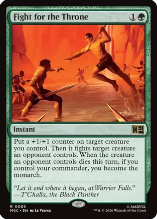 FOIL Fight for the Throne (Surge Foil) (MSC-065) - Commander: Marvel Super Heroes - Magic The Gathering