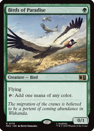 FOIL Birds of Paradise (Surge Foil) (MSC-170) - Commander: Marvel Super Heroes - Magic The Gathering
