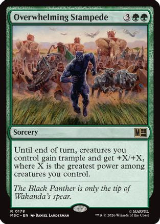 FOIL Overwhelming Stampede (Surge Foil) (MSC-178) - Commander: Marvel Super Heroes - Magic The Gathering