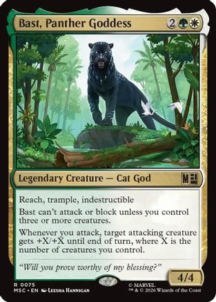 FOIL Bast, Panther Goddess (Surge Foil) (MSC-075) - Commander: Marvel Super Heroes - Magic The Gathering