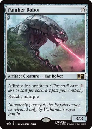 FOIL Panther Robot (Surge Foil) (MSC-113) - Commander: Marvel Super Heroes - Magic The Gathering
