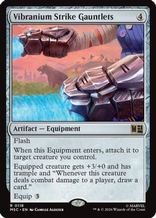 FOIL Vibranium Strike Gauntlets (Surge Foil) (MSC-118) - Commander: Marvel Super Heroes - Magic The Gathering