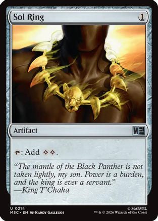 FOIL Sol Ring (0214) (Surge Foil) (MSC-214) - Commander: Marvel Super Heroes - Magic The Gathering