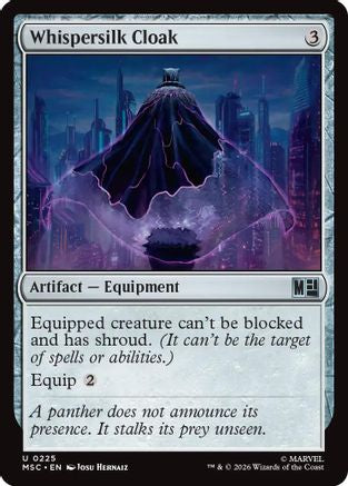 FOIL Whispersilk Cloak (Surge Foil) (MSC-225) - Commander: Marvel Super Heroes - Magic The Gathering