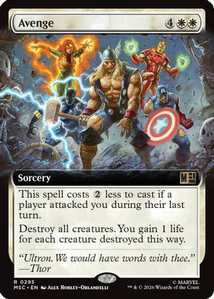 Avenge (Extended Art) (MSC-295) - Commander: Marvel Super Heroes - Magic The Gathering