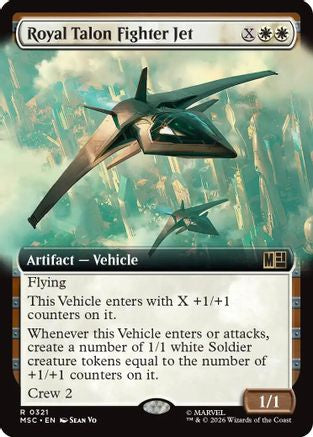 Royal Talon Fighter Jet (Extended Art) (MSC-321) - Commander: Marvel Super Heroes - Magic The Gathering
