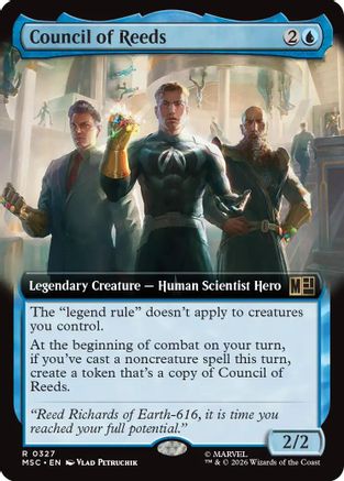 Council of Reeds (Extended Art) (MSC-327) - Commander: Marvel Super Heroes - Magic The Gathering