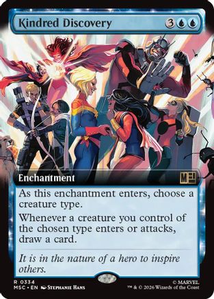 Kindred Discovery (Extended Art) (MSC-334) - Commander: Marvel Super Heroes - Magic The Gathering