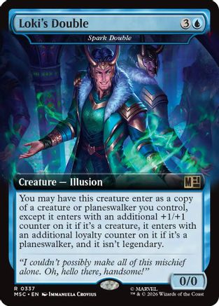 Loki's Double - Spark Double (Extended Art) (MSC-337) - Commander: Marvel Super Heroes - Magic The Gathering