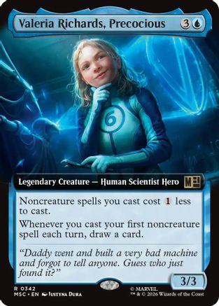Valeria Richards, Precocious (Extended Art) (MSC-342) - Commander: Marvel Super Heroes - Magic The Gathering