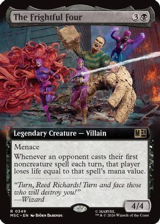FOIL The Frightful Four (Extended Art) (MSC-349) - Commander: Marvel Super Heroes - Magic The Gathering