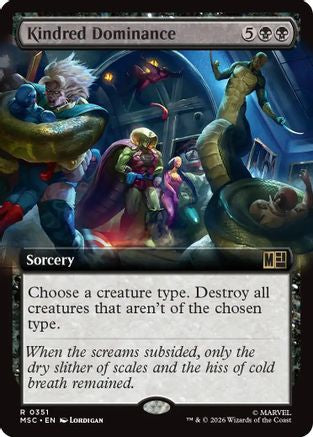 FOIL Kindred Dominance (Extended Art) (MSC-351) - Commander: Marvel Super Heroes - Magic The Gathering