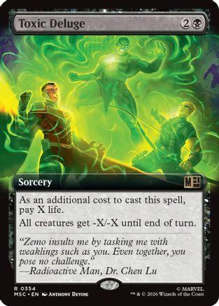 FOIL Toxic Deluge (Extended Art) (MSC-354) - Commander: Marvel Super Heroes - Magic The Gathering