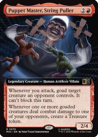 Puppet Master, String Puller (Extended Art) (MSC-370) - Commander: Marvel Super Heroes - Magic The Gathering