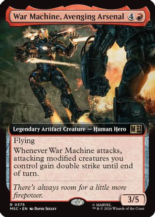 War Machine, Avenging Arsenal (Extended Art) (MSC-375) - Commander: Marvel Super Heroes - Magic The Gathering