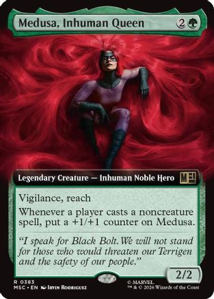 Medusa, Inhuman Queen (Extended Art) (MSC-383) - Commander: Marvel Super Heroes - Magic The Gathering