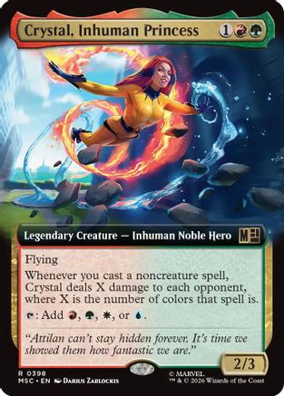 Crystal, Inhuman Princess (Extended Art) (MSC-398) - Commander: Marvel Super Heroes - Magic The Gathering