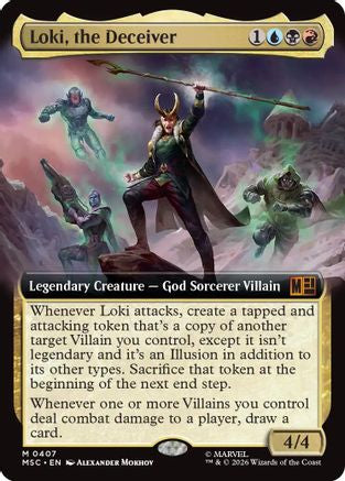 Loki, the Deceiver (Extended Art) (MSC-407) - Commander: Marvel Super Heroes - Magic The Gathering