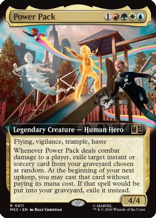 FOIL Power Pack (Extended Art) (MSC-411) - Commander: Marvel Super Heroes - Magic The Gathering