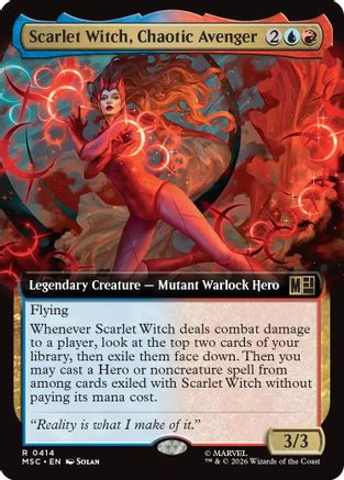 Scarlet Witch, Chaotic Avenger (Extended Art) (MSC-414) - Commander: Marvel Super Heroes - Magic The Gathering
