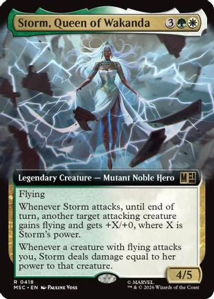 Storm, Queen of Wakanda (Extended Art) (MSC-418) - Commander: Marvel Super Heroes - Magic The Gathering