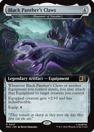 Black Panther's Claws - Hammer of Nazahn (Extended Art) (MSC-427) - Commander: Marvel Super Heroes - Magic The Gathering