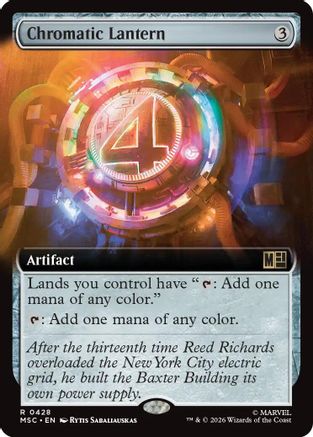 FOIL Chromatic Lantern (Extended Art) (MSC-428) - Commander: Marvel Super Heroes - Magic The Gathering