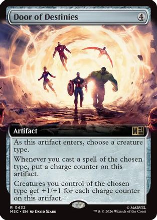 Door of Destinies (Extended Art) (MSC-432) - Commander: Marvel Super Heroes - Magic The Gathering