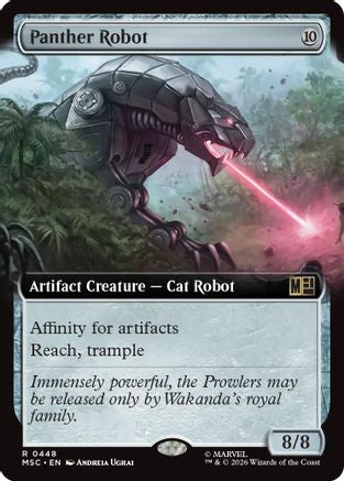 FOIL Panther Robot (Extended Art) (MSC-448) - Commander: Marvel Super Heroes - Magic The Gathering