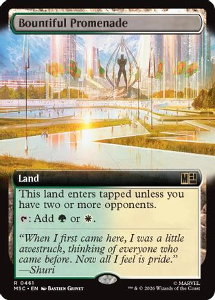 Bountiful Promenade (Extended Art) (MSC-461) - Commander: Marvel Super Heroes - Magic The Gathering