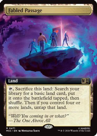 Fabled Passage (Extended Art) (MSC-471) - Commander: Marvel Super Heroes - Magic The Gathering