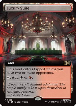 FOIL Luxury Suite (Extended Art) (MSC-482) - Commander: Marvel Super Heroes - Magic The Gathering