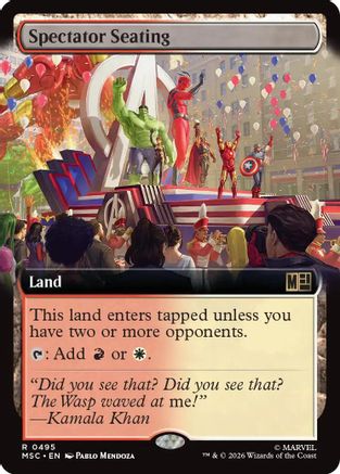 Spectator Seating (Extended Art) (MSC-495) - Commander: Marvel Super Heroes - Magic The Gathering