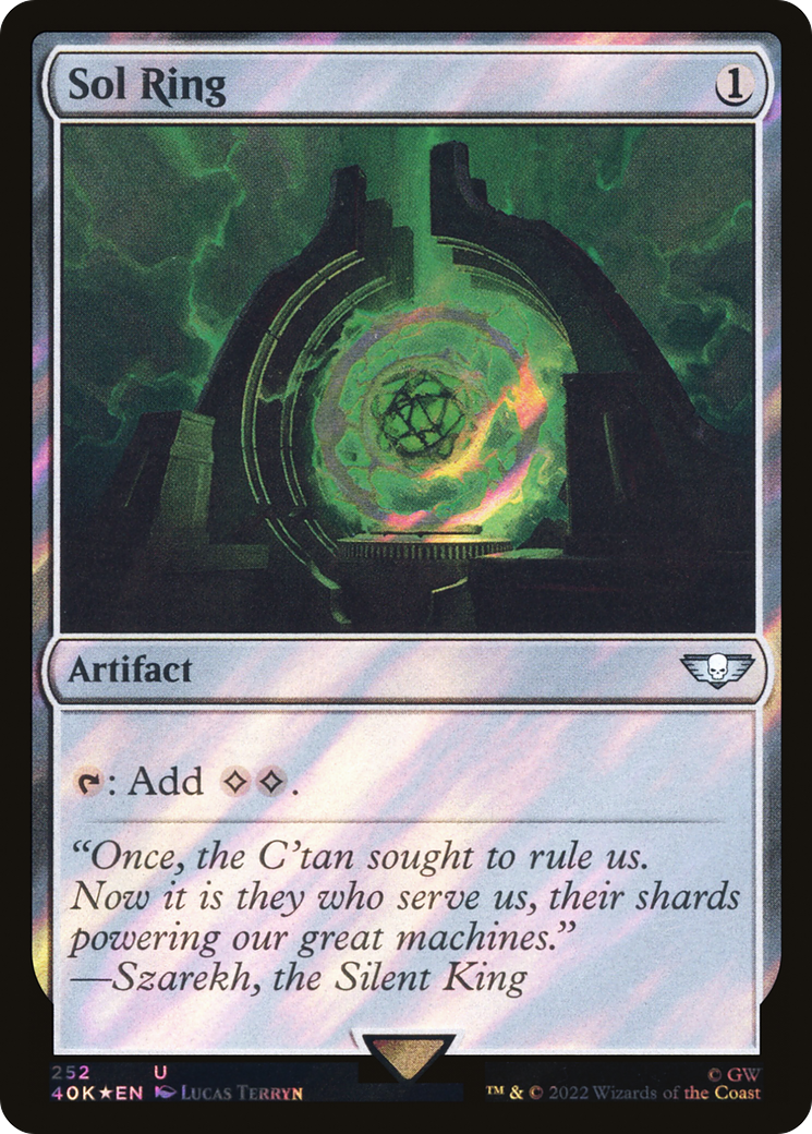 FOIL Sol Ring (252) (Surge Foil) (40K-252) - Warhammer 40,000 Commander - Magic The Gathering