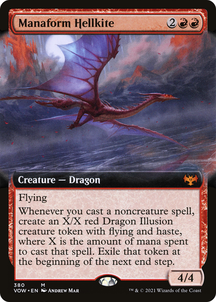 Manaform Hellkite (Extended Art) (VOW-380) - Innistrad: Crimson Vow - Magic The Gathering