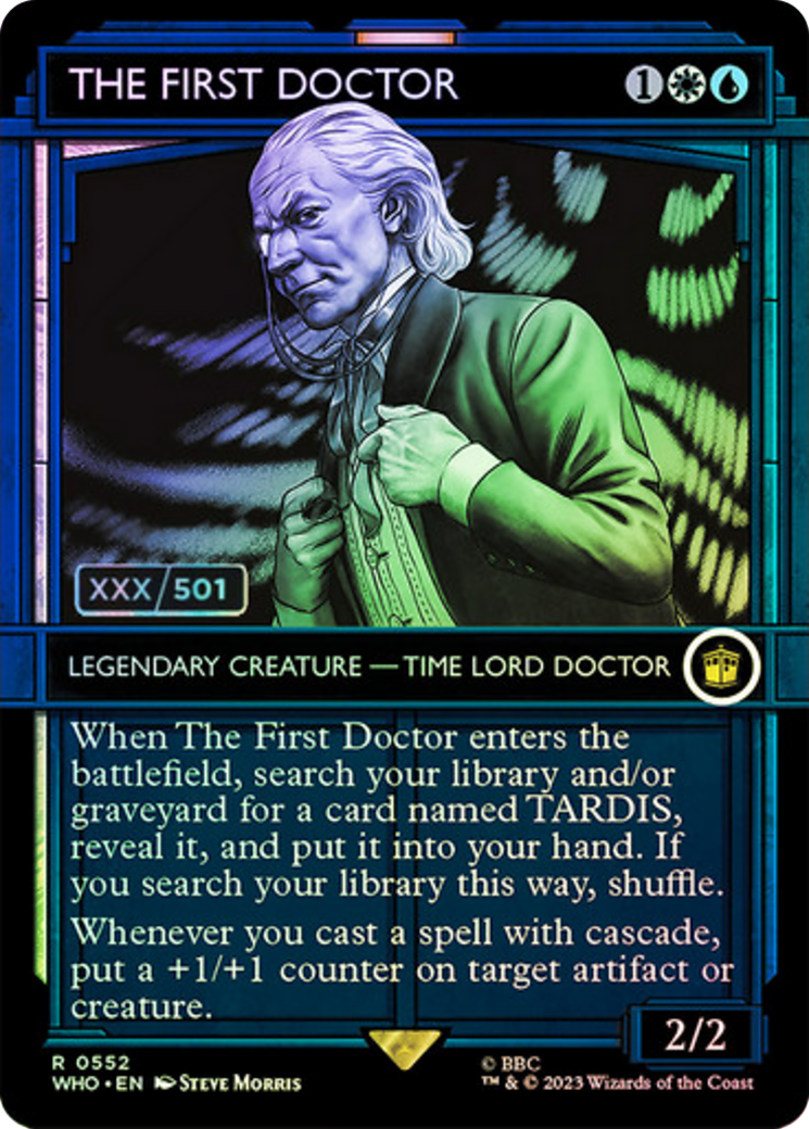 FOIL The First Doctor (Serial Numbered) (WHO-552) - Doctor Who - Magic The Gathering