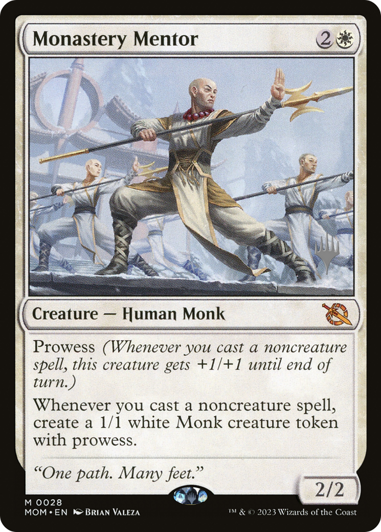 FOIL Monastery Mentor (PPMOM-028) - March of the Machine Promos - Magic The Gathering
