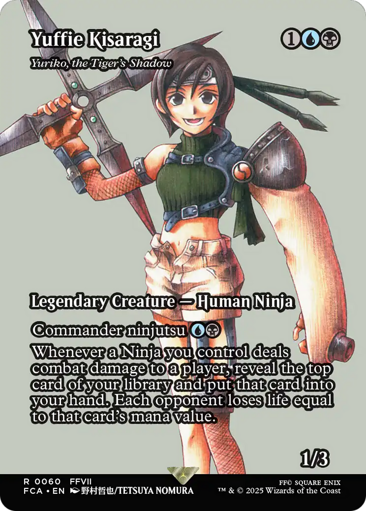FOIL Yuffie Kisaragi - Yuriko, the Tiger's Shadow (Showcase) (FCA-060) - FINAL FANTASY: Through the Ages - Magic The Gathering