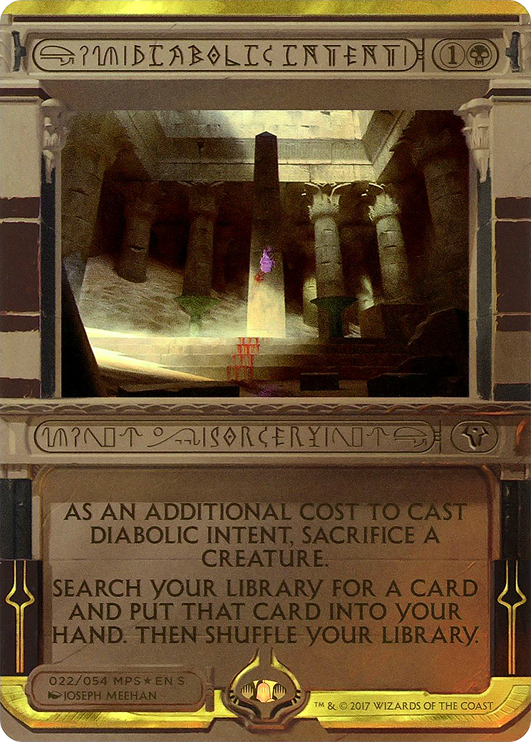 FOIL Diabolic Intent (MPS2-022) - Amonkhet Invocations - Magic The Gathering