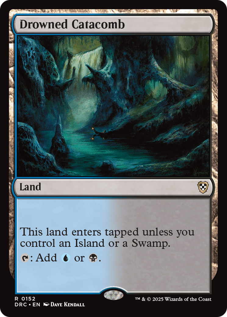 Drowned Catacomb (DRC-152) - Commander: Aetherdrift - Magic The Gathering