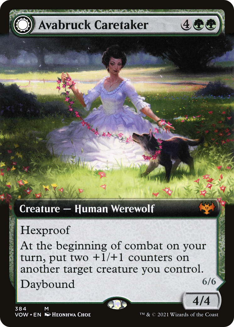 FOIL Avabruck Caretaker (Extended Art) (VOW-384) - Innistrad: Crimson Vow - Magic The Gathering