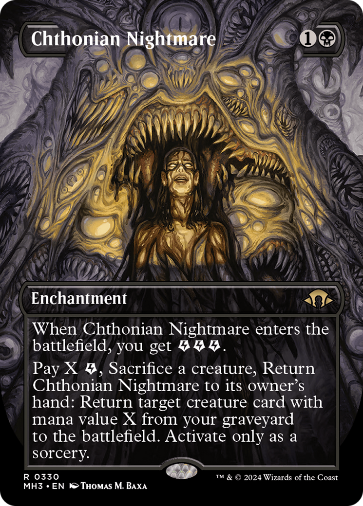 FOIL Chthonian Nightmare (Borderless) (MH3-330) - Modern Horizons 3 - Magic The Gathering